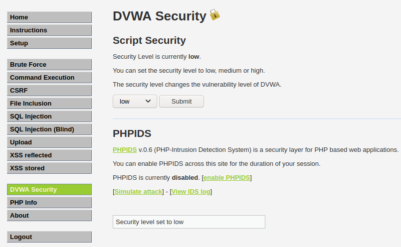 dvwa-security